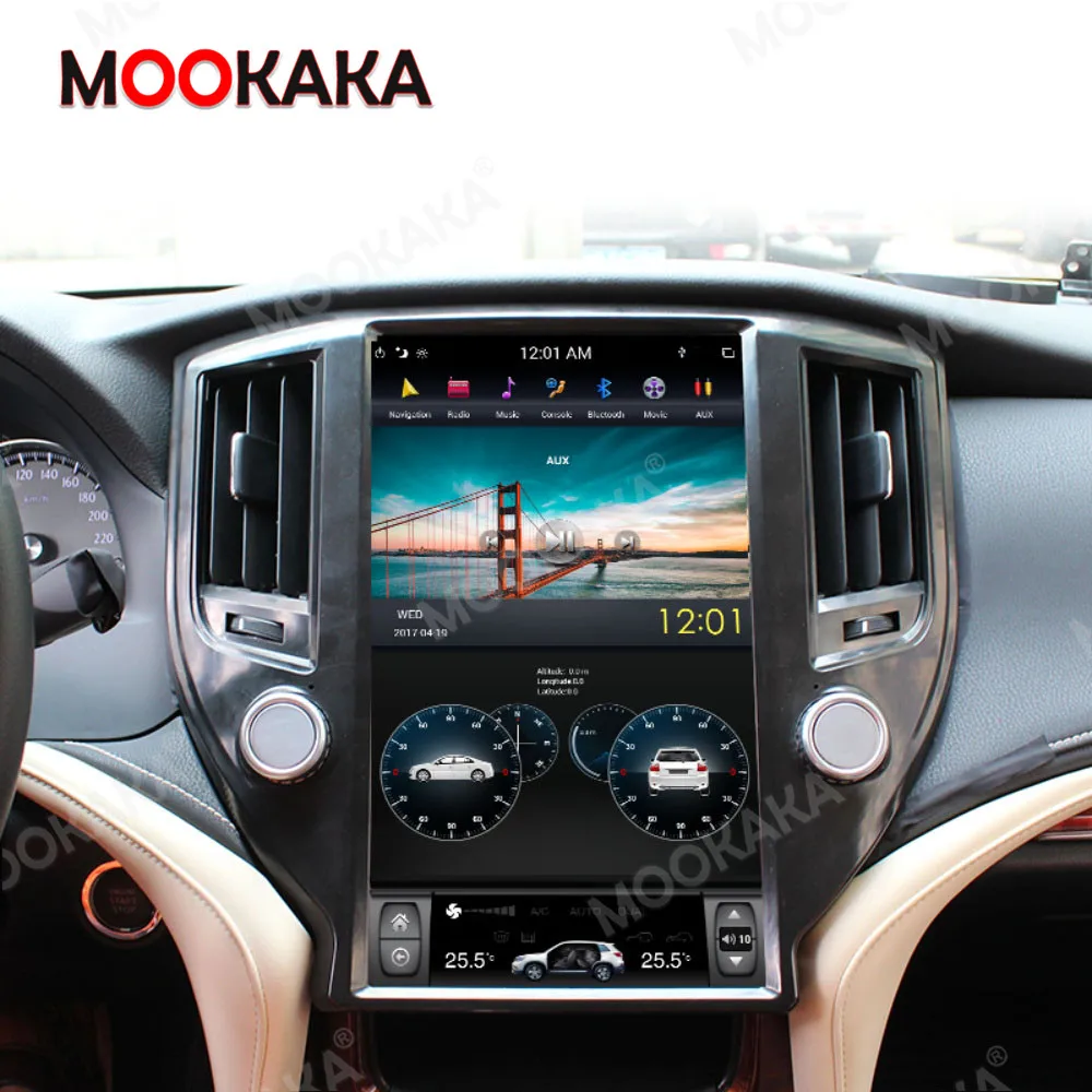 

Tesla Style vertical 4G+128GB Android 9.0 GPS Nagavition For Toyota Crown 2014 AUTO Or Manual A/C Car Radio Carplay Px6 DVD GPS