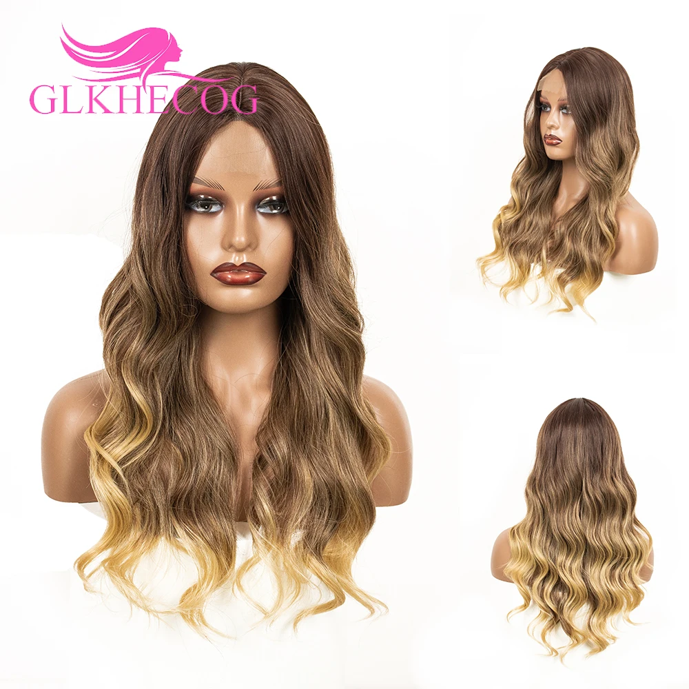 

Парик женский синтетический длинный волнистый, термостойкий из натуральных волнистых волос высокой плотности, для косплея