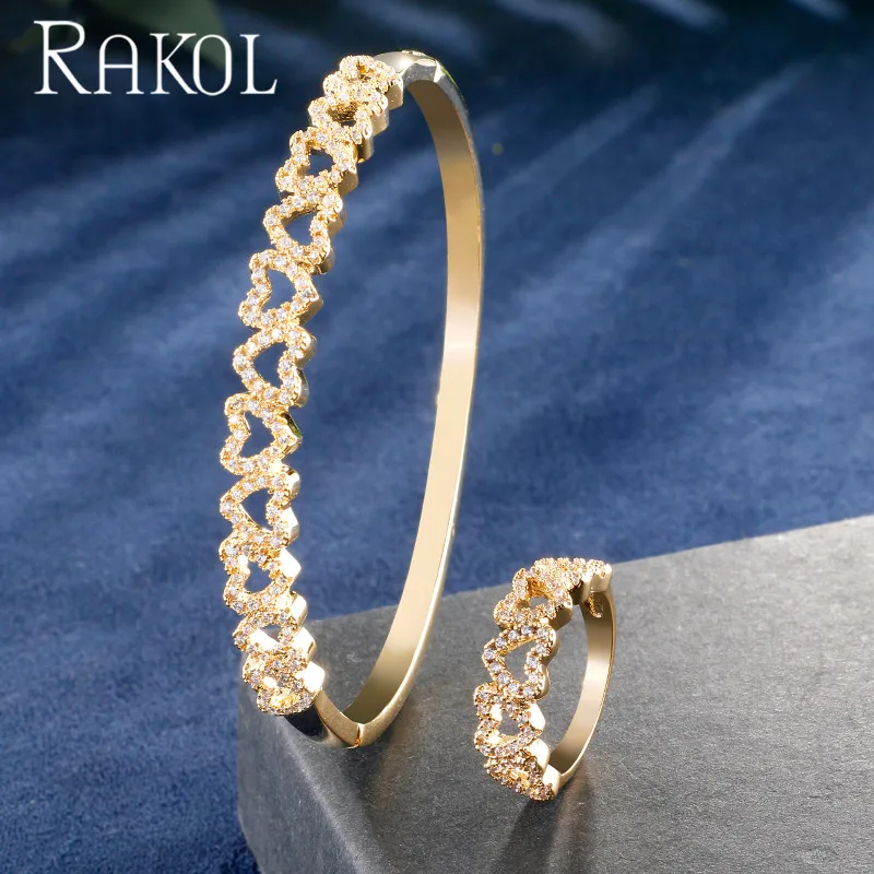 Браслет и кольцо женские ажурные с кубическим цирконием |