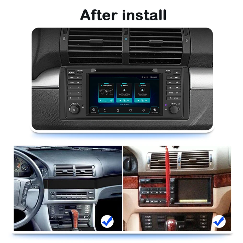 Автомагнитола PX6 1 din Android 10 DVD GPS Авторадио для BMW X5 E53 E39 Авто аудио стерео