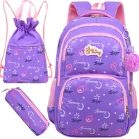 3pcsset printing school bags for girls teenager schoolbag fashion school backpacks for children kids travel bag bagpack 2021