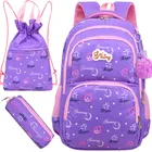 3 шт.компл. печать школьные сумки для девочек подростков Школьный Модные школьные рюкзаки для детей цветные сумки для путешествий, 2021