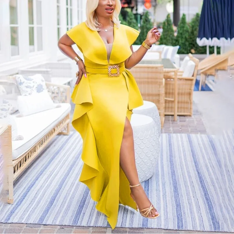 african attire for women Clothes for Women Dashiki Print Dress European Clothing Plus Size Bazin Rich Sleeveless Fashion Round Neck Maxi Vestido african robe