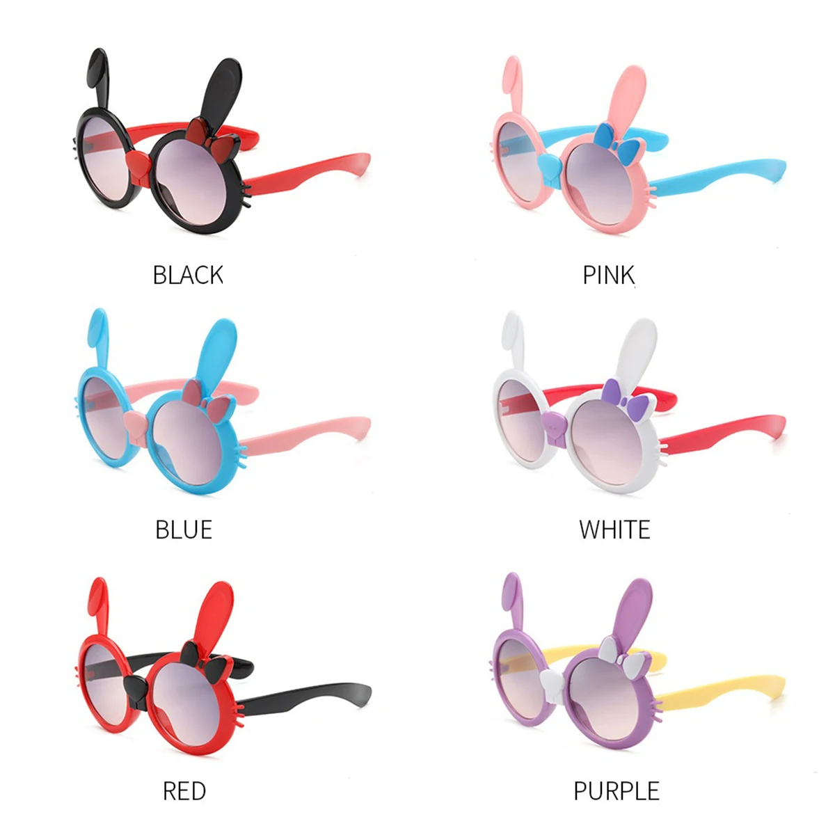 Солнцезащитные очки для детей милые с заячьими ушками девочек и мальчиков