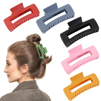 1pc rectangle hair claw clip jumbo jaw clip strong hold matte hair claw bannana clips fashion hair styling accessories wholesale