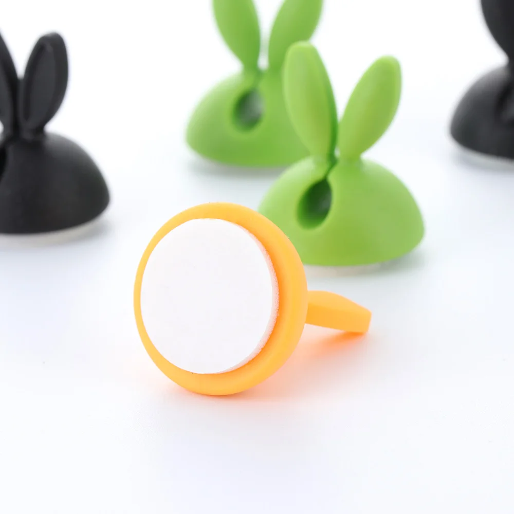 4 шт. случайный цвет кроличьи уши зажим для кабеля подставка Органайзер провода