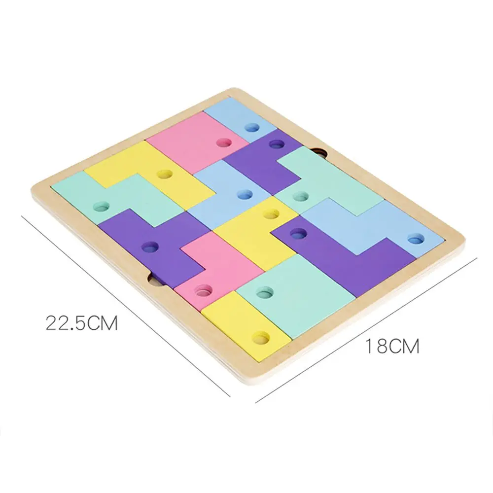 

Wooden Tangram Puzzle Brain Teasers Game 3D Russian Building Toy Wood Shape Puzzles Toys Gift