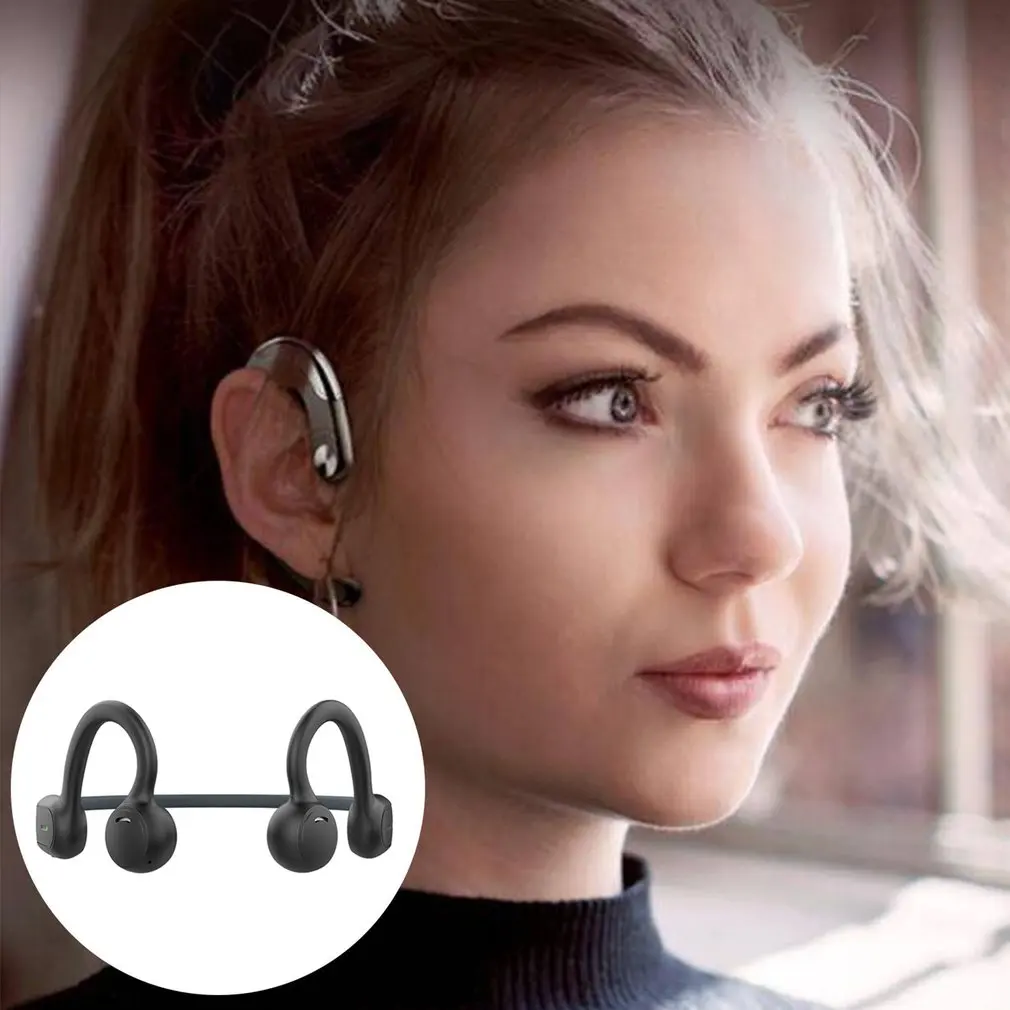 

Bone Conduction Headphones Bluetooth-compatible Wireless Sports Earphone Headset Stereo Hands-free with Microphone for Running
