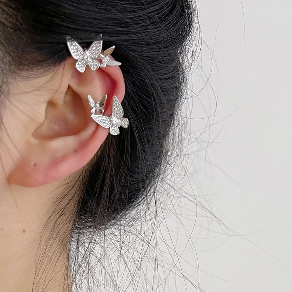 

Temperament Elegant Fashion Womem's Earrings Butterfly Clip Earrings Ear Bone Clip Korean Style Earrings