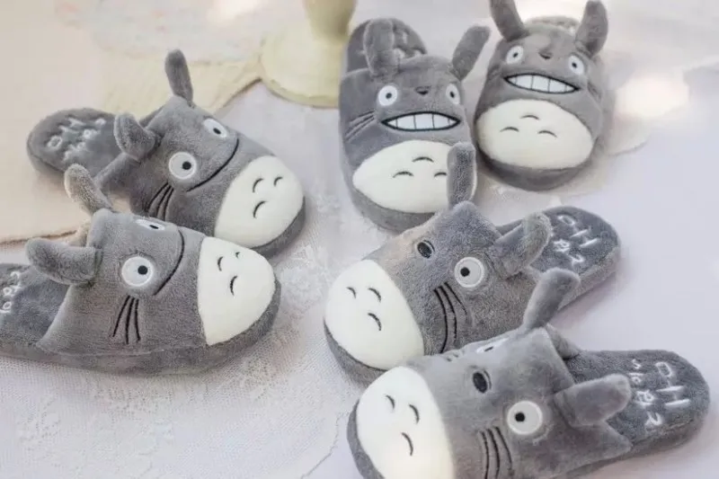 Totoro/женские нескользящие домашние тапочки с милым котиком из мультфильма; домашние тапочки для пар; Мужская обувь для спальни; Новинка года