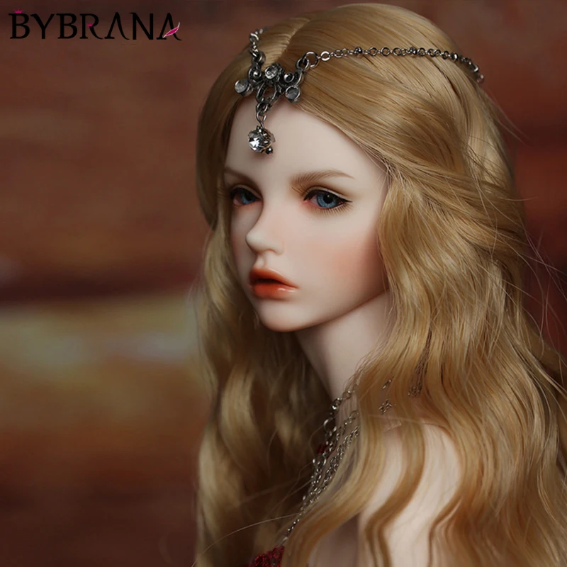 Парик Bybrana BJD для девочек 1/3 1/4 1/6 1/8 высокотемпературное волокно черно белый