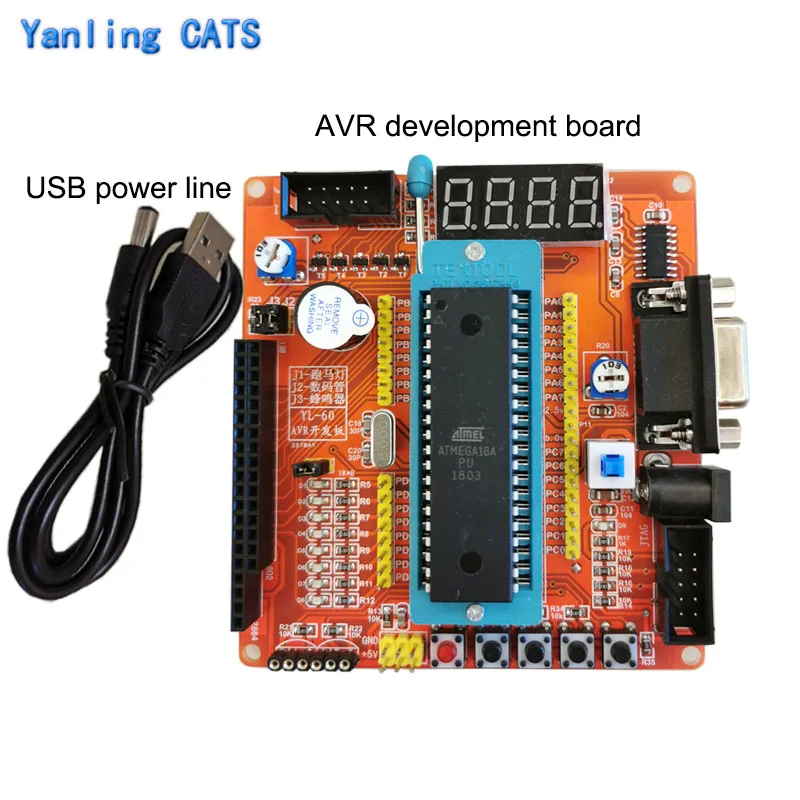 Макетная плата AVR MCU ATMEGA16 микроконтроллер обучающая плата|Демонстрационные