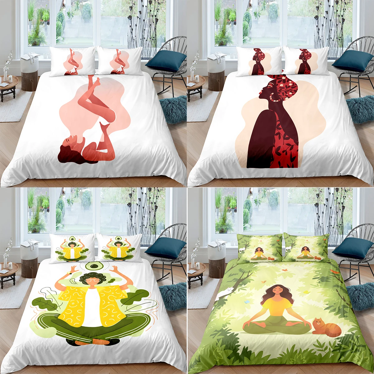 

Комплект постельного белья с милым рисунком для девочек, домашнее одеяло, Наволочки, 2/3 шт., высококачественные пододеяльники с милым рисунк...