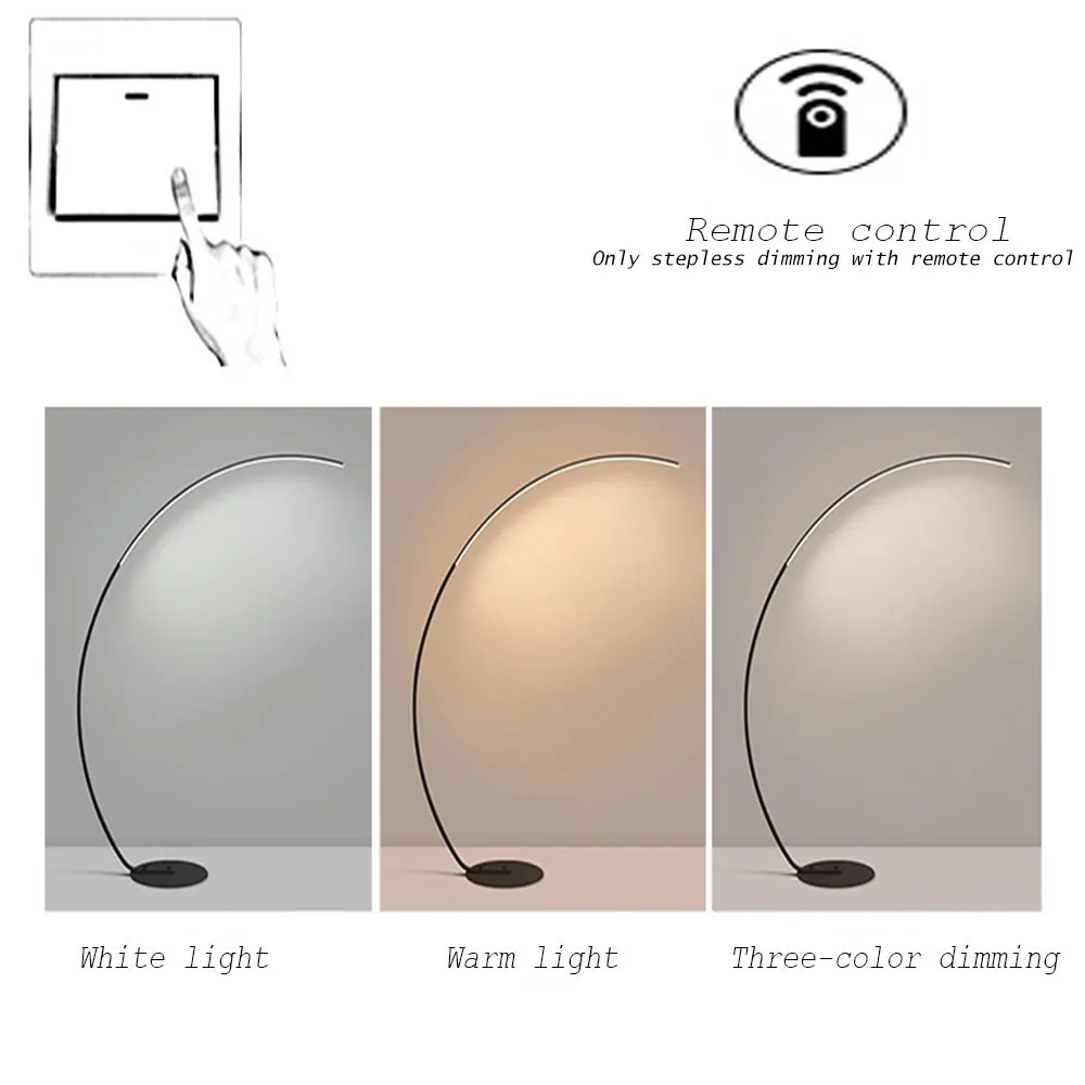 Современная Напольная Лампа C-образной формы с регулируемой яркостью цветная