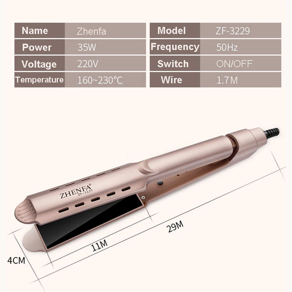 

Hair Straightener Four-Gear Temperature Adjustment Ceramic Tourmaline Ionic Flat Iron Curling Iron Hair Curler Plancha De Pelo
