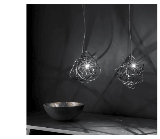 Креативный светодиодный подвесной светильник из нержавеющей стали в стиле