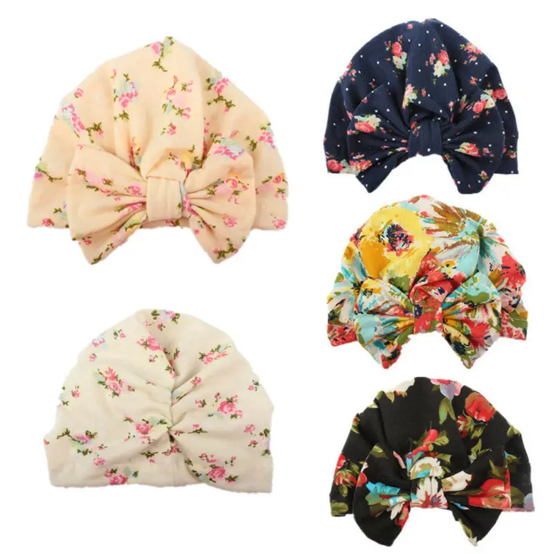 

Newborn Baby Head Tops Accessories Girl Infant Flower Flore Bow Hat Beanie Baby Girl Hat Cute Hat