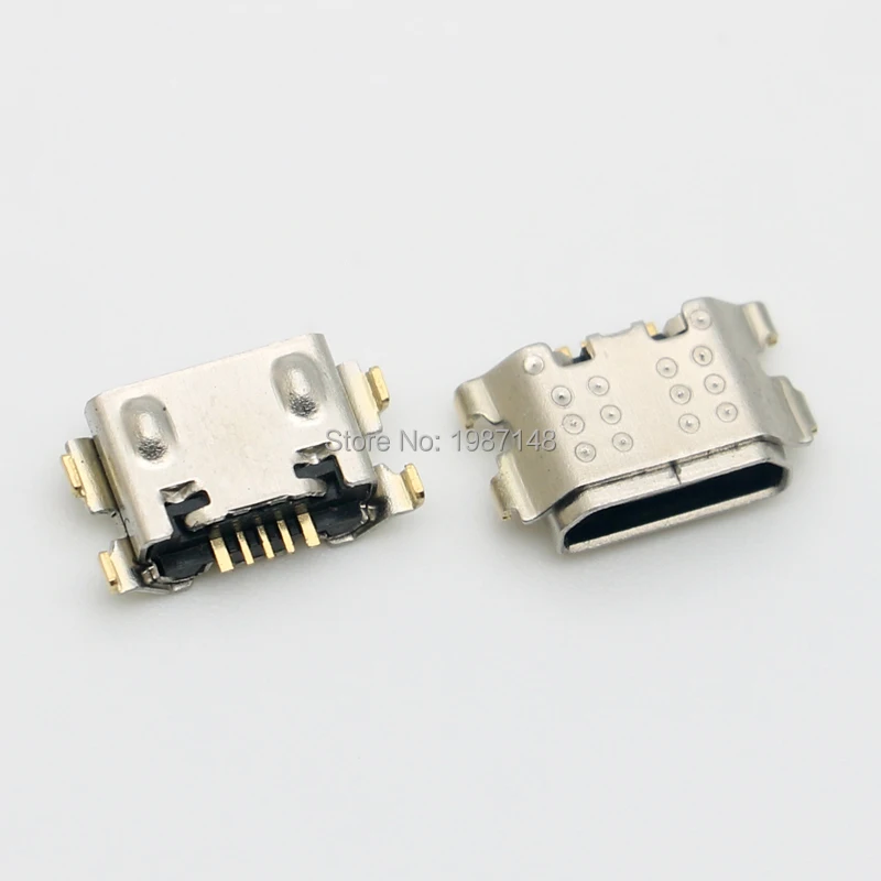 100pcs Micro USB 5Pin Jack Connector socket Data charging port tail plug For Samsung Galaxy A01 A015 A015F/DS Mini USB