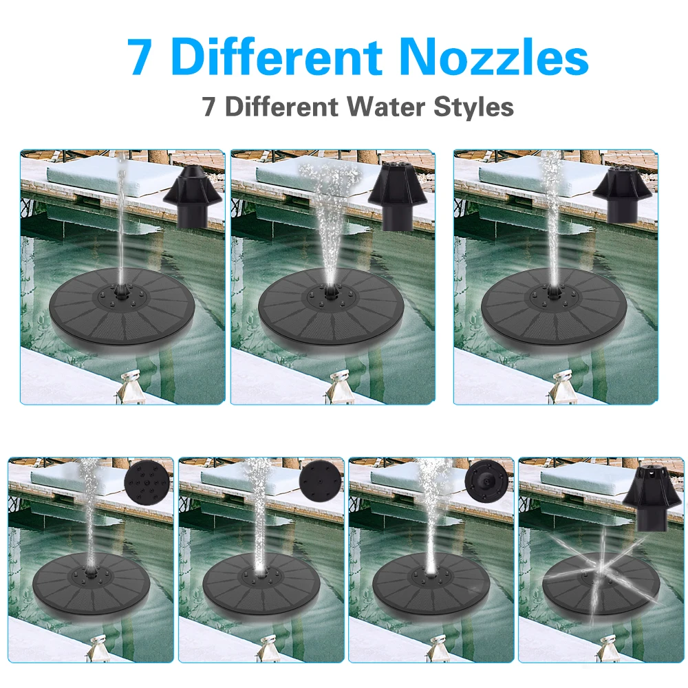 Миниатюрный садовый фонтан с питанием от солнечной батареи фонарь помпой для