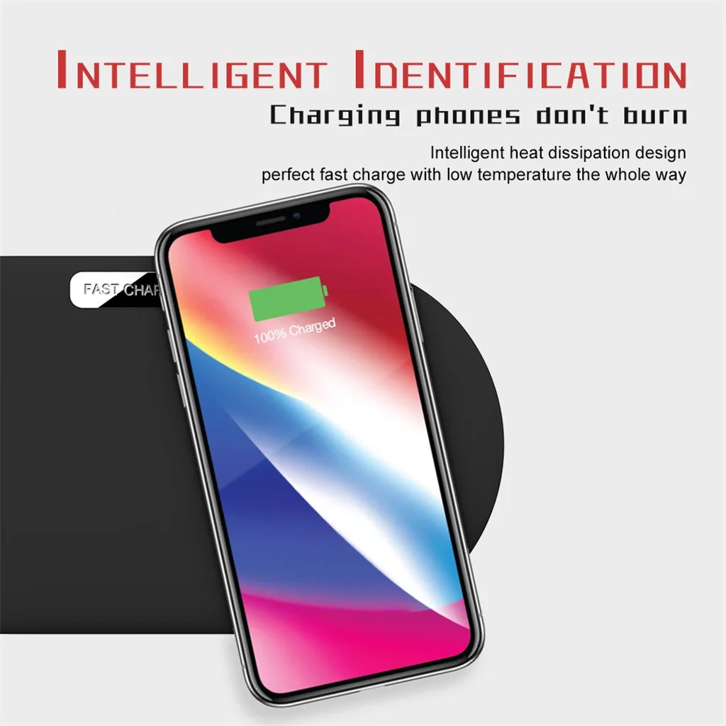 10 Вт двойное Беспроводное зарядное устройство QI для iPhone XS Max XR X 7/8 Plus samsung S9 S10 USB быстрая Беспроводная зарядная док-станция настольная