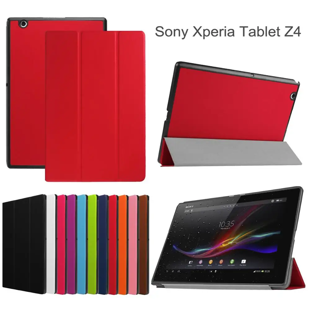 Кожаный чехол для планшета Sony Xperia Z4 ультратонкий легкий Чехол подставка 10 1