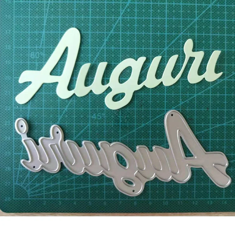 Buon Natale-Juego de troqueles de corte de Metal, letras troqueladas, plantilla de Navidad, sellos y troqueles para manualidades, 2019-4
