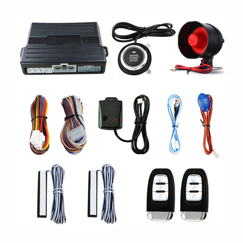 Одна кнопка запуска двигателя Автомобильная сигнализация Пассивный PKE без ключа