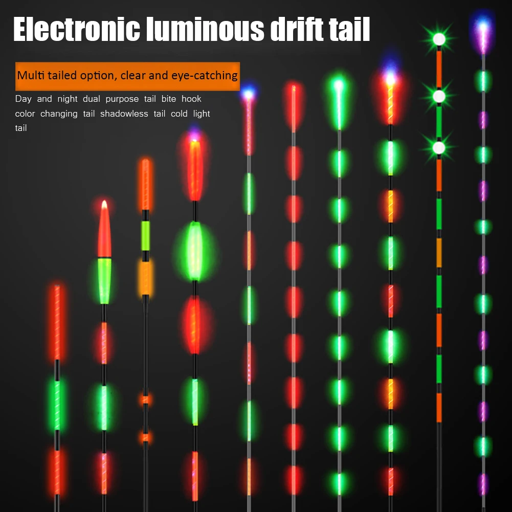 

Smart Luminous Float Tail Night Sensor Color Change Electric Fishing Float Led Night Electronic Fishing Tackle Accessories