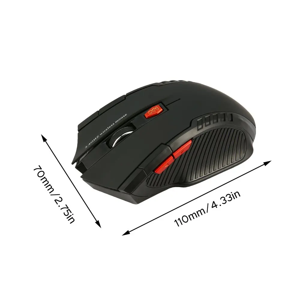 WH109 Portable 2.4GHz 5 Button Wireless Optical Mouse With USB Receiver Designed Plug And Play For Home Office Game Playing Use images - 6