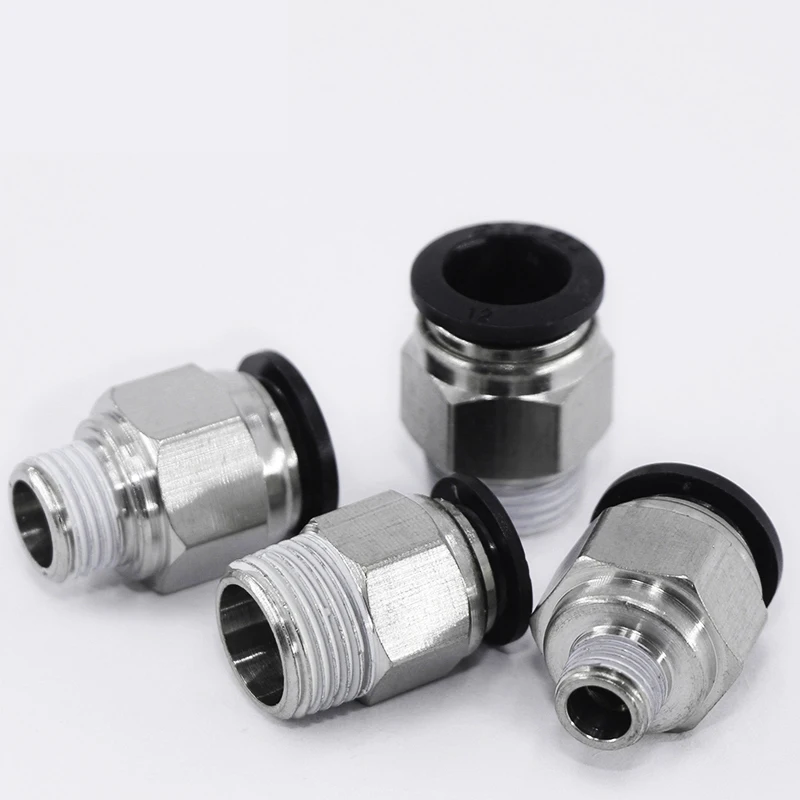 1 шт. пневматический ПК 12/14/16 мм резьбовой соединитель трубные фитинги прямой