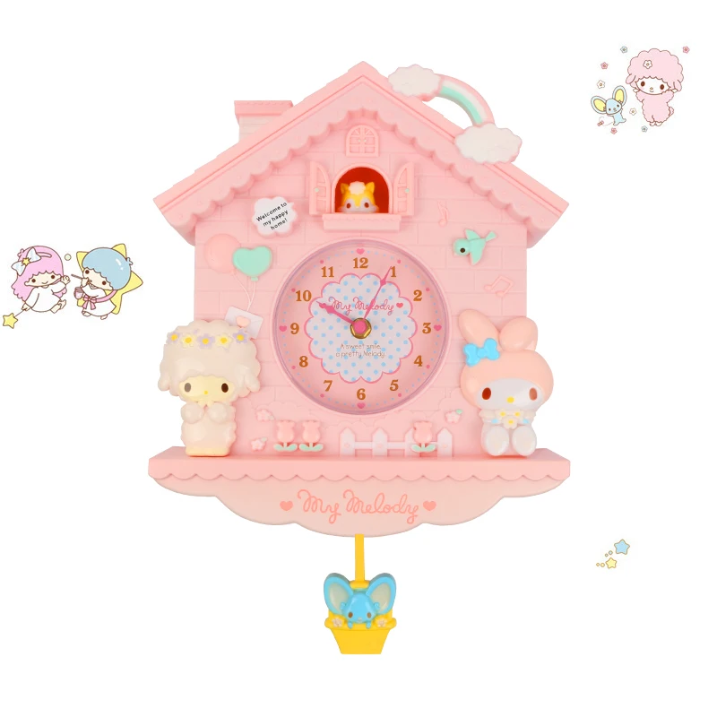 

Cartoon Wall Clock Modern Design My Melody Swing Silent Bedroom Liveroom Quartz Wall Clock For Children's Room Decor