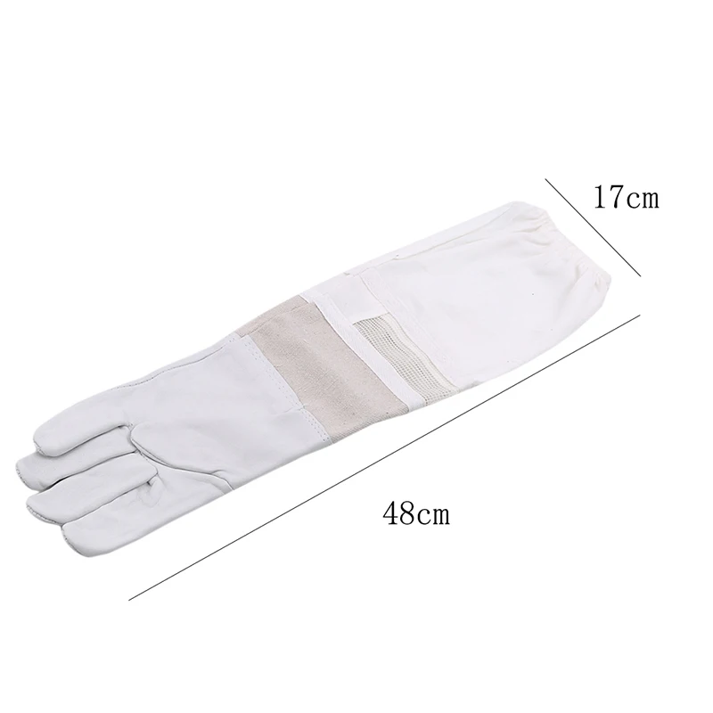

1 Pair Beekeeping Gloves Universal Model Canvas Gloves Sheepskin Breathable Material Bee Tools