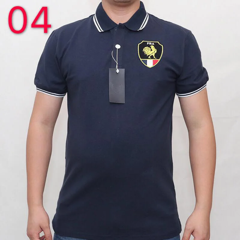 Hombre eden park Топ для мужчин с коротким рукавом Повседневная рубашка для регби camisa вышитая eden park polo мужская Тонкая однотонная хлопковая - Цвет: Бежевый