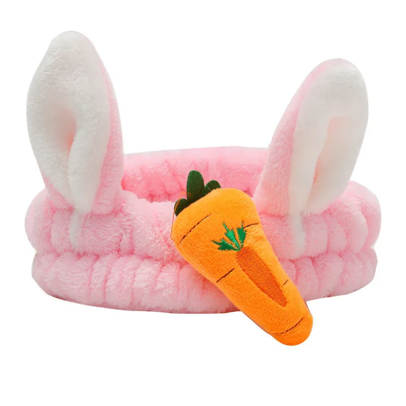 Повязка на голову из мягкого флиса с декором в виде бантик кроличьих ушек для