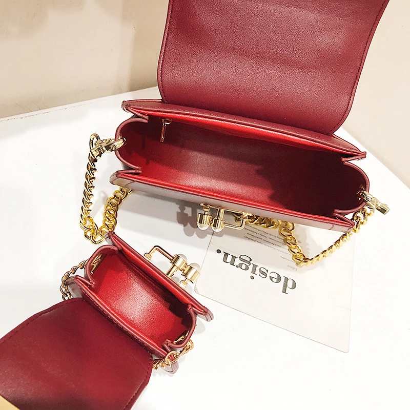 2019 женская сумка на цепочке Роскошные брендовые дизайнерские женские кожаные