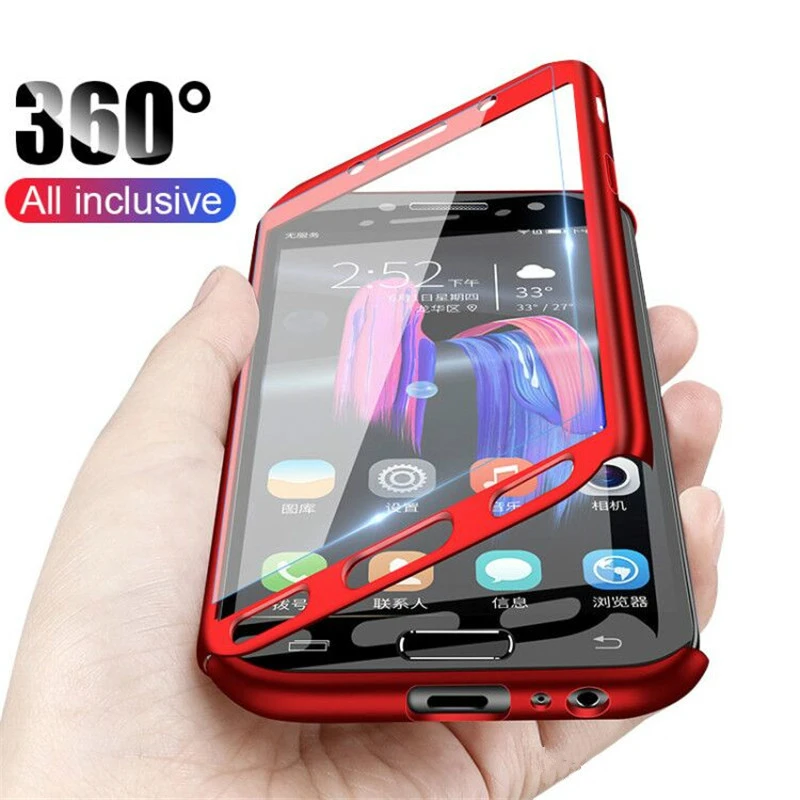 Роскошный чехол с полным покрытием 360 градусов для Samsung Galaxy A9 2018 A8 A7 A6 A5 A3 2017 J8 J7 EU