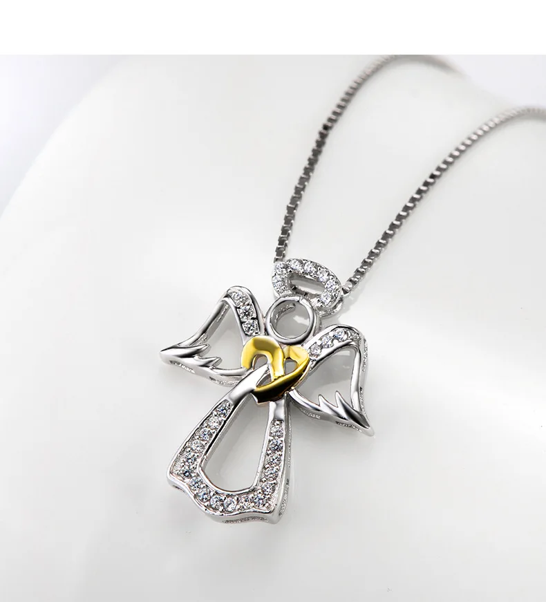 Ожерелье с подвеской в виде хрустального ангела изысканное ювелирное изделие