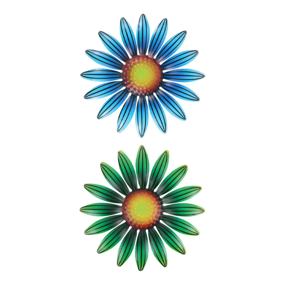 

2pcs Iron Art Flower Wall Hanging Decoration Flower Crafts Wall Art Decoration