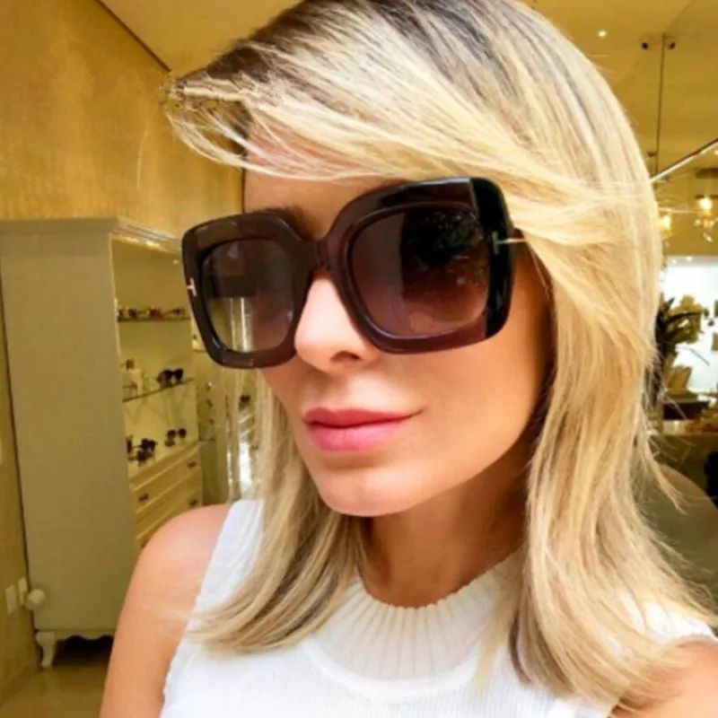 Большие черные желтые круглые женские солнцезащитные очки роскошные брендовые