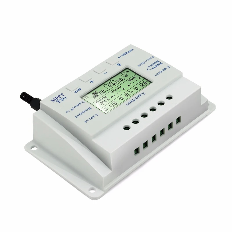 20A со слежением за максимальной точкой мощности 12V/24V солнечных батарей Батарея