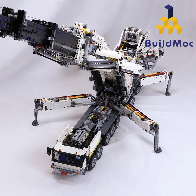 BuildMOC новая мощная конструкция мобильного крана LTM11200 RC технический мотор либхера