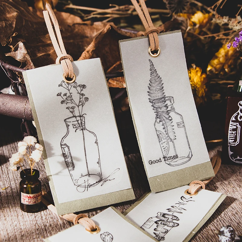 Fabiano винтажная пробковая бутылка бабочка папоротник украшение для скрапбукинга