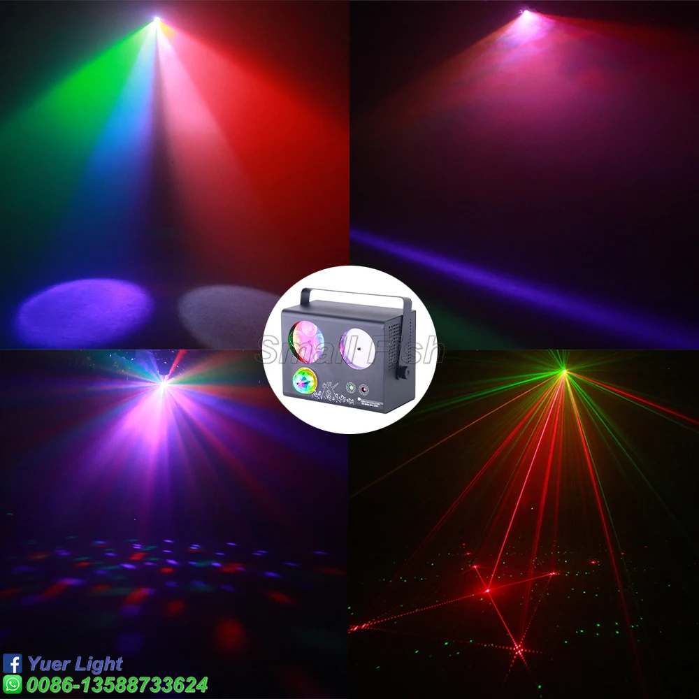 

2021 4IN1 Magic Ball Stage Effect Lights DMX512 Party Show Laser Projector DJ Club Professional Christmas Wedding Strobe Light