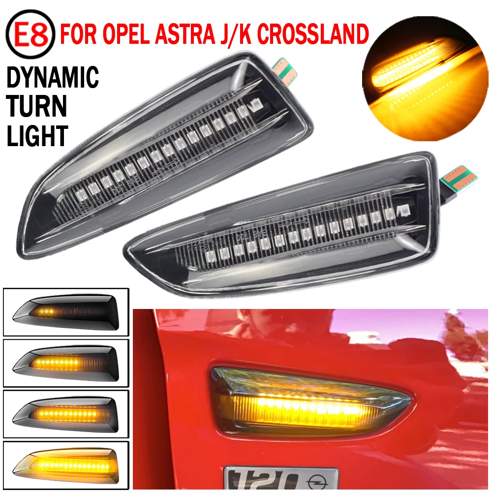 LED Flowing Water Dynamic Turn Signal Side Marker Light Indicator Blinker For Opel Astra J K Insignia B Grandland X Zafira C | Автомобили