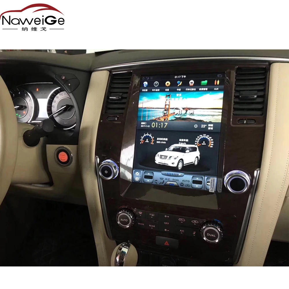 Автомагнитола NaweiGe Tesla 12 1 дюйма с gps навигацией dvd мультимедиа для Nissan Patrol