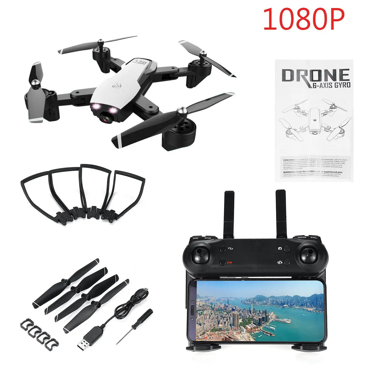 1080P white 2,4G L107 1080P двойная Wifi камера s Drone 120M RC Drone gps полная широкоугольная камера приложение RC камера Drone gps - Цвет: 1080P white