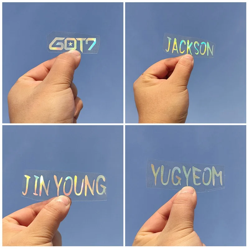 Наклейки Kpop лазер водостойкие с изображением молодого Джексона югёма цзиньёна