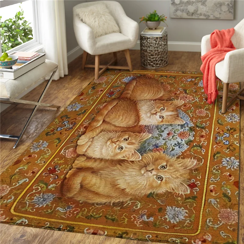 

Cat Rug area funny collection carpet Floor Mat Rug Non-slip Mat Dining Room Living Room Soft Bedroom Carpet 02