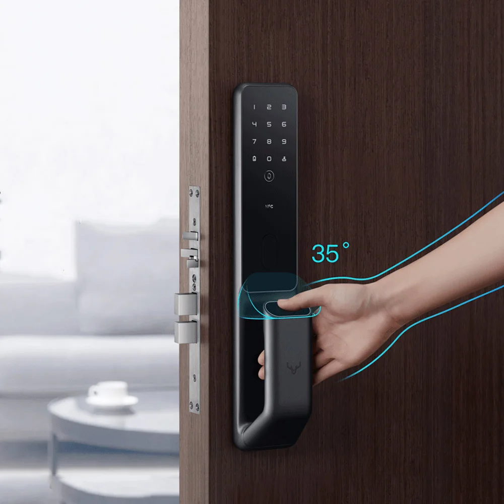 Automatic Fingerprint Door Lock Password NFC Phone Unlock Smart Work with Xiaomi Mihome Home Linkage Doorbell | Безопасность и