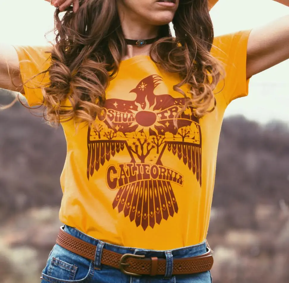 2020 летняя графическая женская футболка с рисунком Джошуа дерева Thunderbird размера - Фото №1